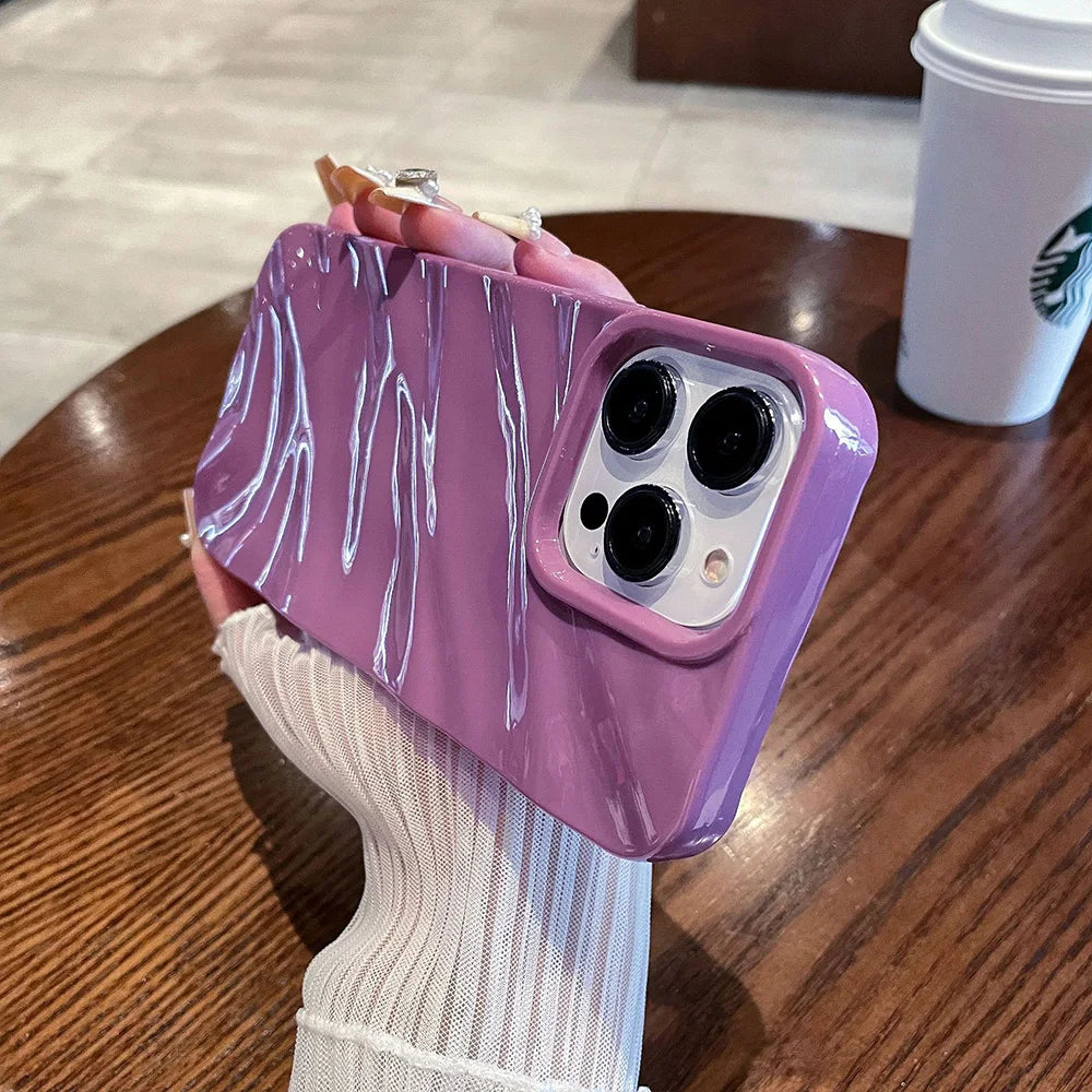 Vibrant Fashion Ripple Phone Case For iPhone 16 Pro Max Shockproof