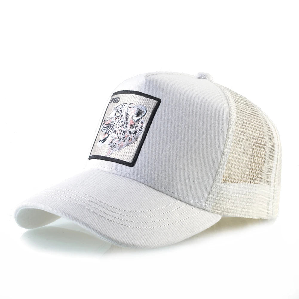 Fashion Trucker Caps With Embroidery Goat Patch For All Seasons