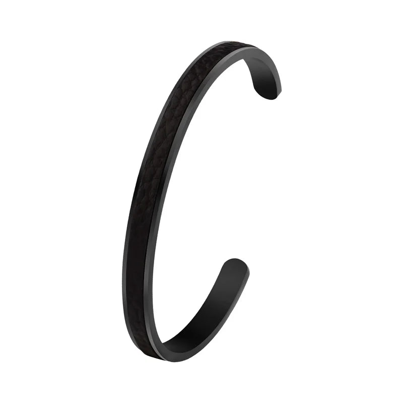 Minimalist Cuff Bangle For Men Adjustable Fashion Jewelry