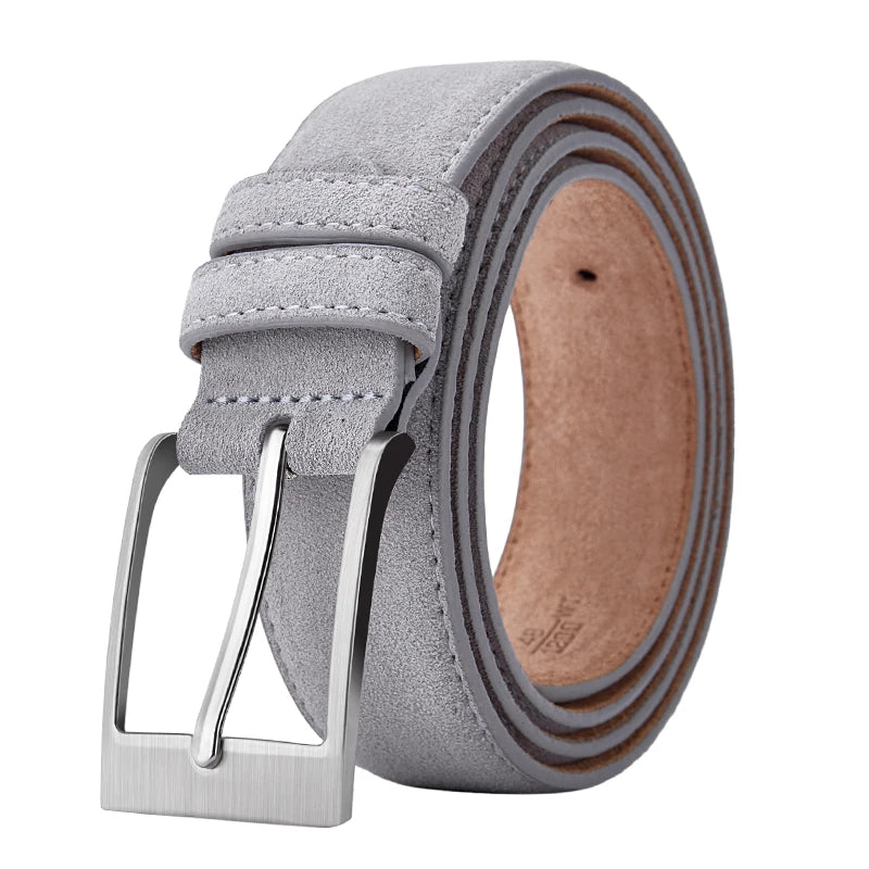 Luxury Sude Belts Cow Leather for Men and Ladies