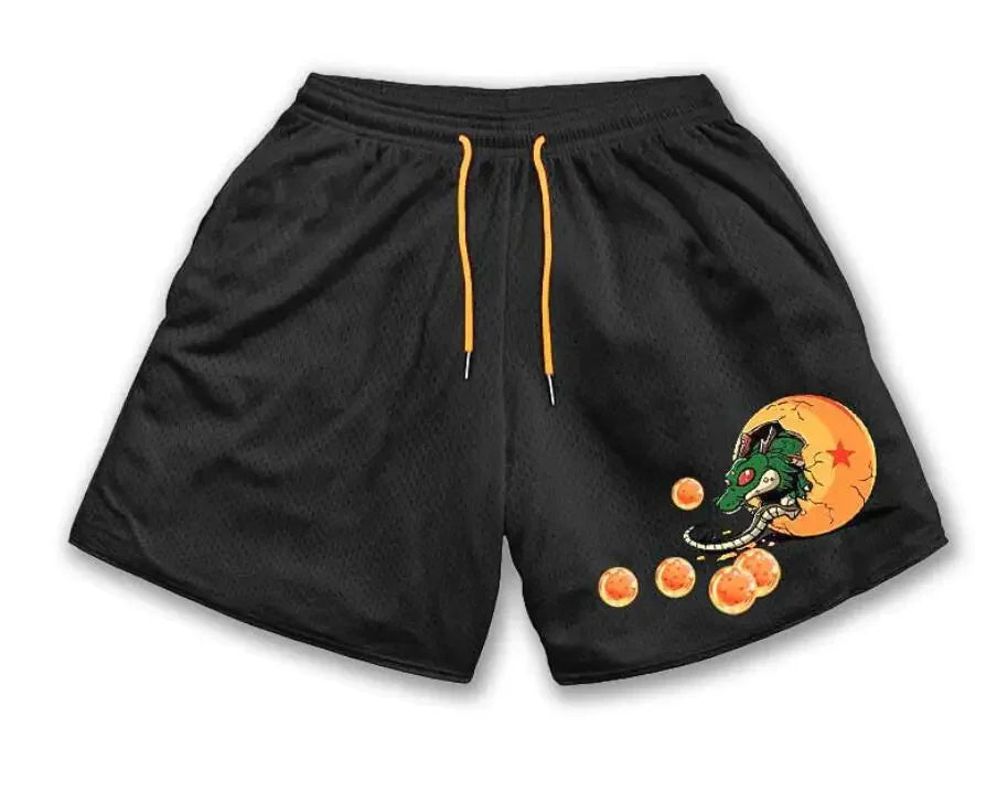 Anime Casual Shorts Men Women Manga Cartoon Sports Gym Shorts Fitness 3D Print Quick Dry Mesh Board Shorts Summer Male