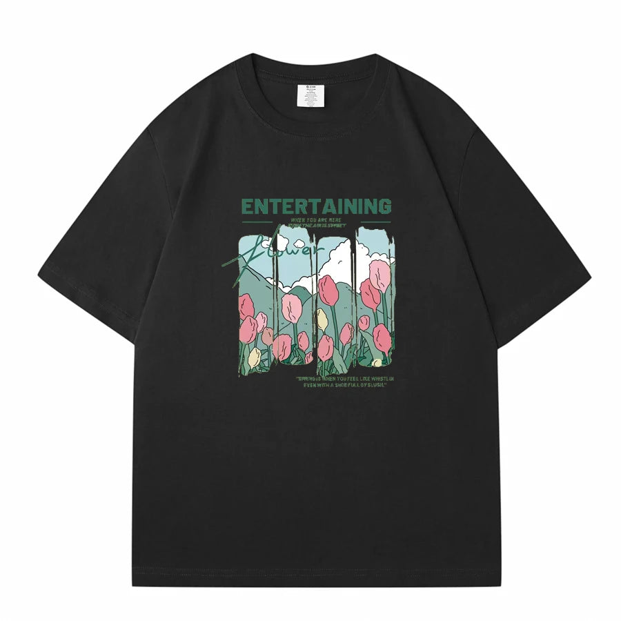 Stylish WAVLATII Women Summer Floral T-Shirts for Casual Wear