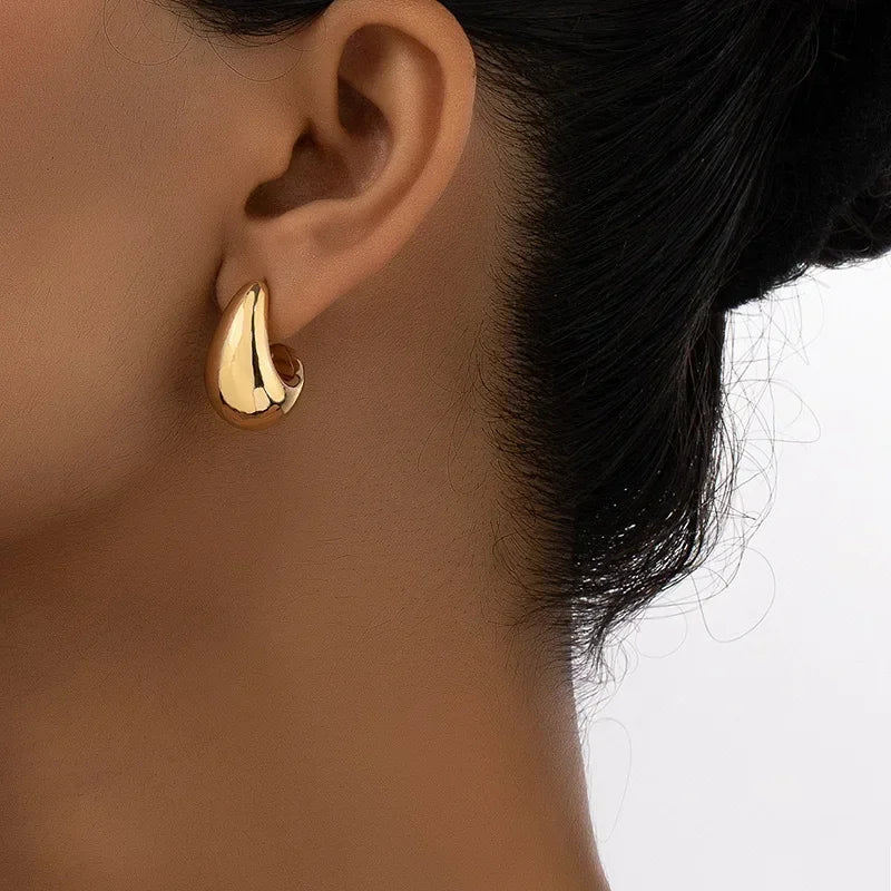 Stunning Vintage Chunky Dome Drop Earrings for Women - Statement Jewelry