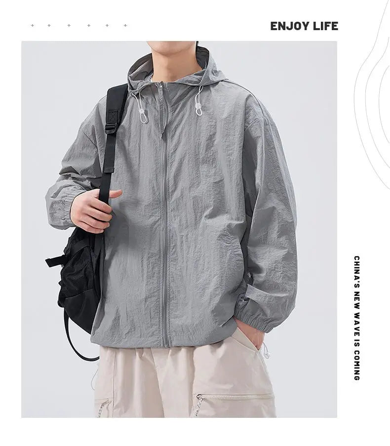 Men's Lightweight Blue Cover Up for Sun Protection
