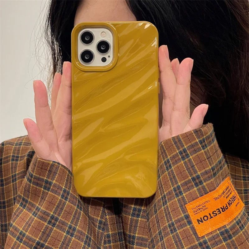 Vibrant Fashion Ripple Phone Case For iPhone 16 15 14 Pro Max Plus Shockproof Durability