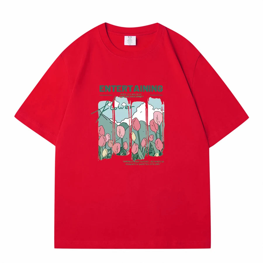 Stylish WAVLATII Women Summer Floral T-Shirts for Casual Wear