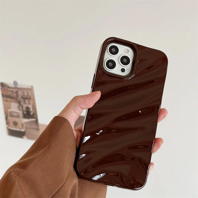 Vibrant Fashion Ripple Phone Case For iPhone 16 15 14 Pro Max Shockproof Protection