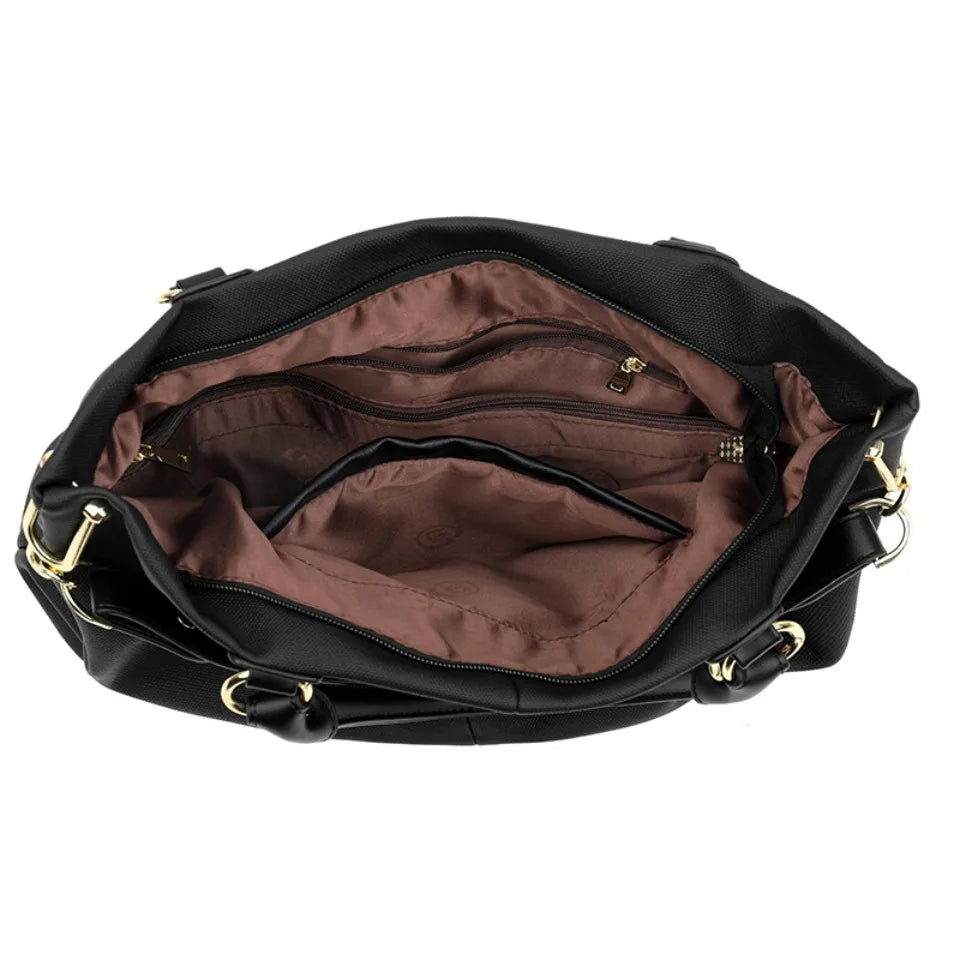 Fashionable Large-Capacity Tote Bag for Women – Stylish Shoulder Crossbody Handbag with Chain Detail