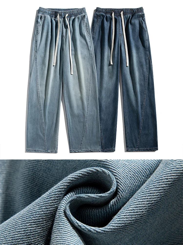 Summer Men's Lightweight Jeans for Breathable Comfort
