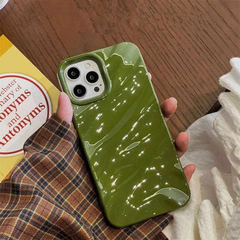 Vibrant Fashion Ripple Phone Case For iPhone 16 Pro Max Shockproof