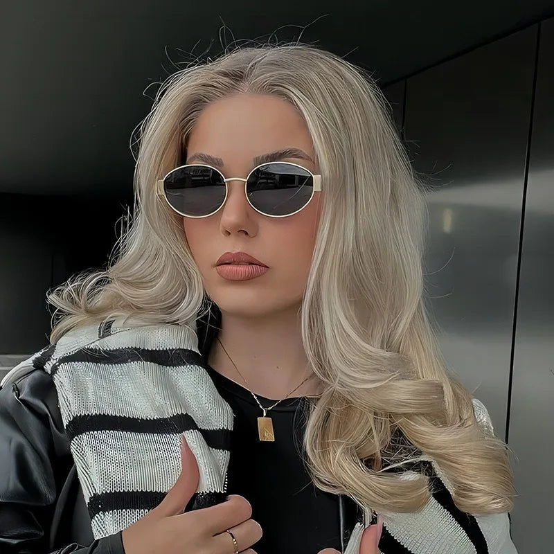 Stylish New Luxury Metal Brand Sunglasses with UV400 Protection