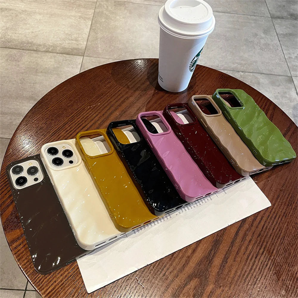 Vibrant Fashion Ripple Phone Case For iPhone 16 15 14 Pro Max Plus Shockproof Durability