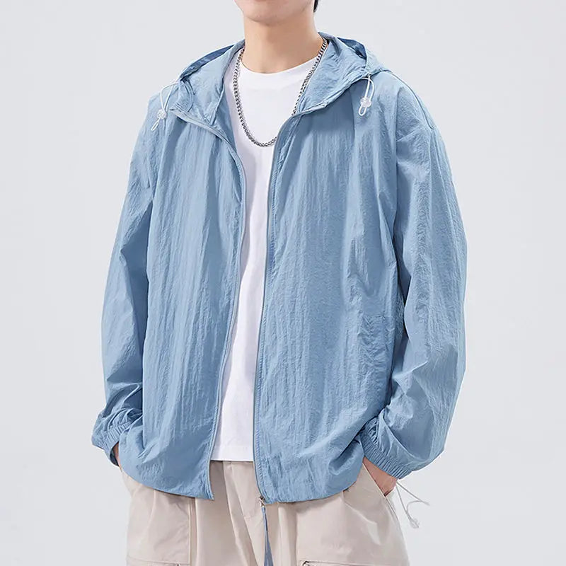 Men's Lightweight Blue Cover Up for Sun Protection