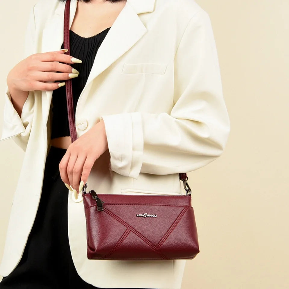 Small Crossbody PU Leather Bag – Solid Color Women’s Tote Shoulder Bag, Clutch Purse Handbag