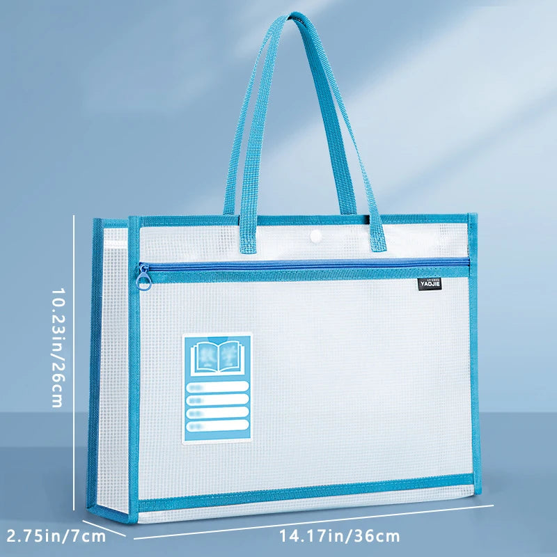 Large Capacity Transparent Waterproof File Folder – Self-Adhesive Office Supplies Folder for Organization