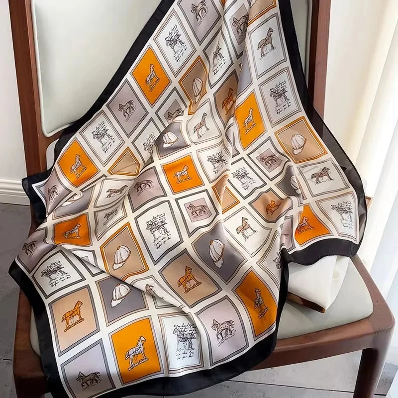 Luxurious Silk Shawl Square Scarf for Women Elegant Wraps