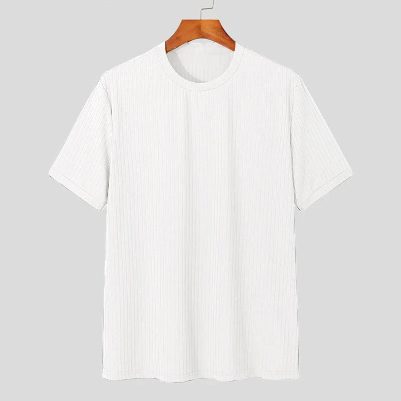 Light Luxury Summer Men's O Neck Long Sleeve T Shirt