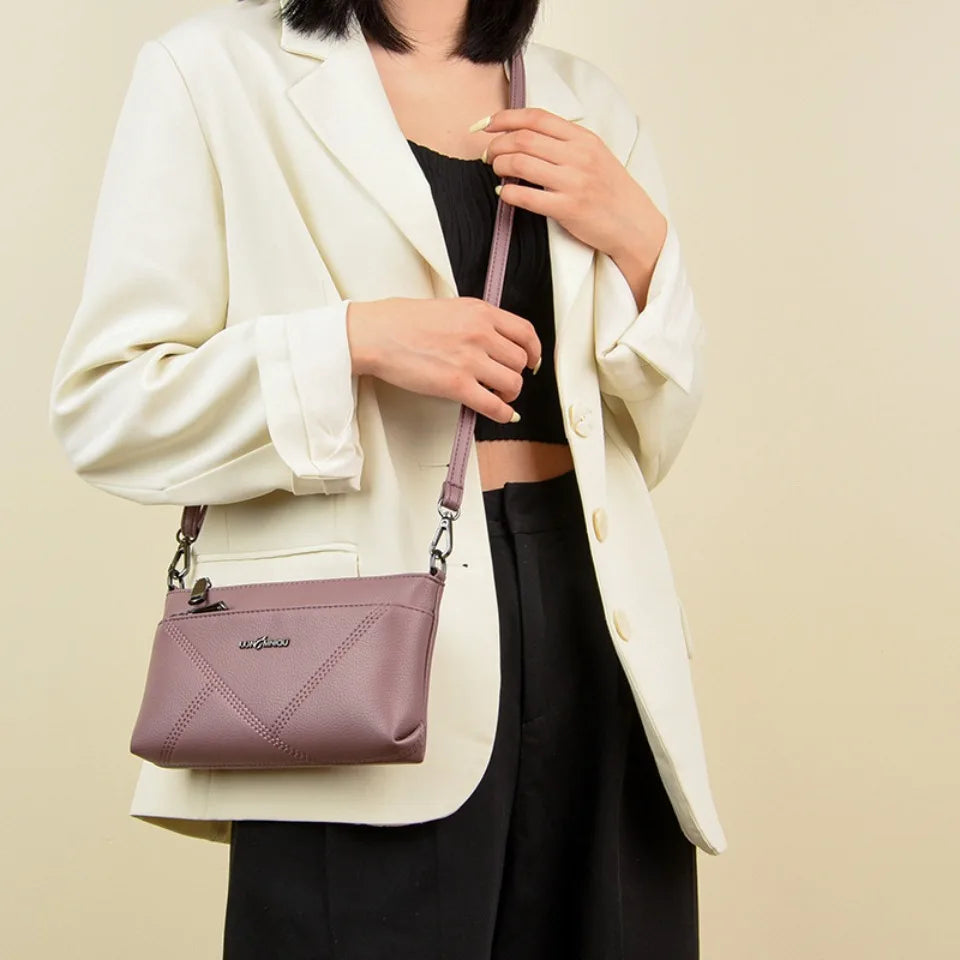 Small Crossbody PU Leather Bag – Solid Color Women’s Tote Shoulder Bag, Clutch Purse Handbag