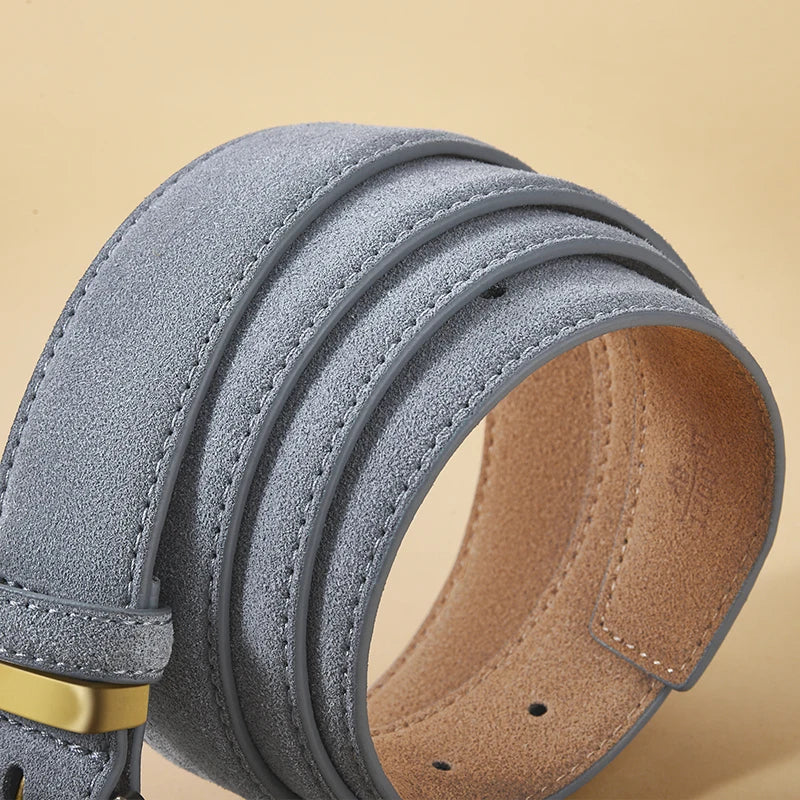 Fashion Suede Cowhide Women's Belts - Stylish Genuine Leather Girdle