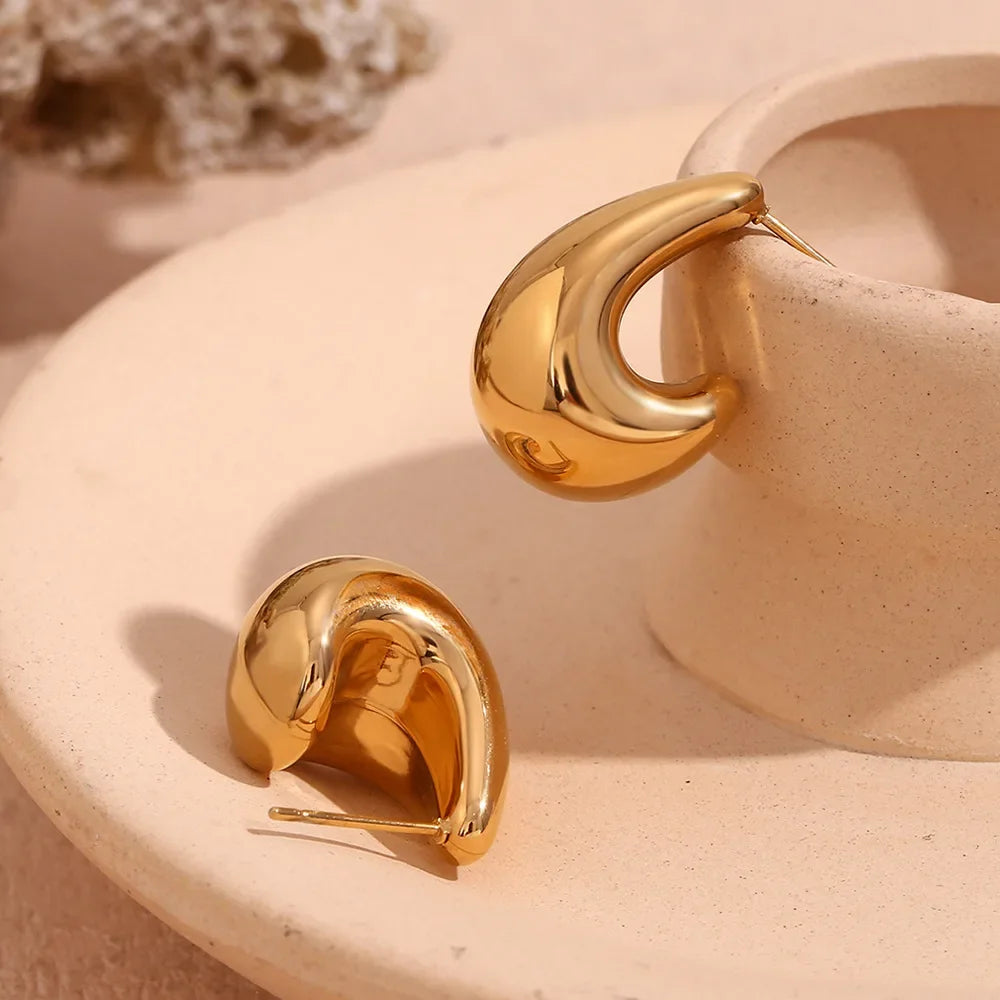 Stunning Vintage Chunky Dome Drop Earrings for Women - Statement Jewelry