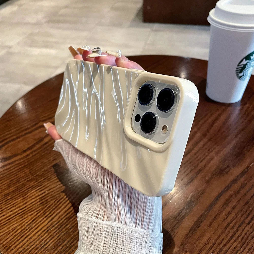 Stylish Fashion Ripple Phone Case With Shockproof Design For iPhone