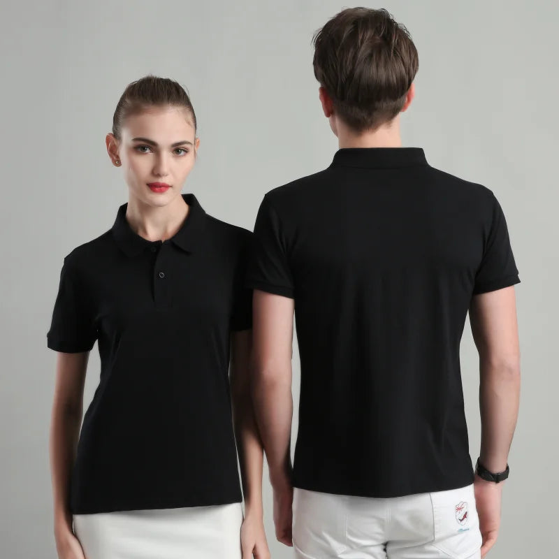 100% Cotton Solid Color Polo Shirt Casual Short Sleeve Lapel Unisex Shirt Fashion Apparel 9 Color Polo Shirt