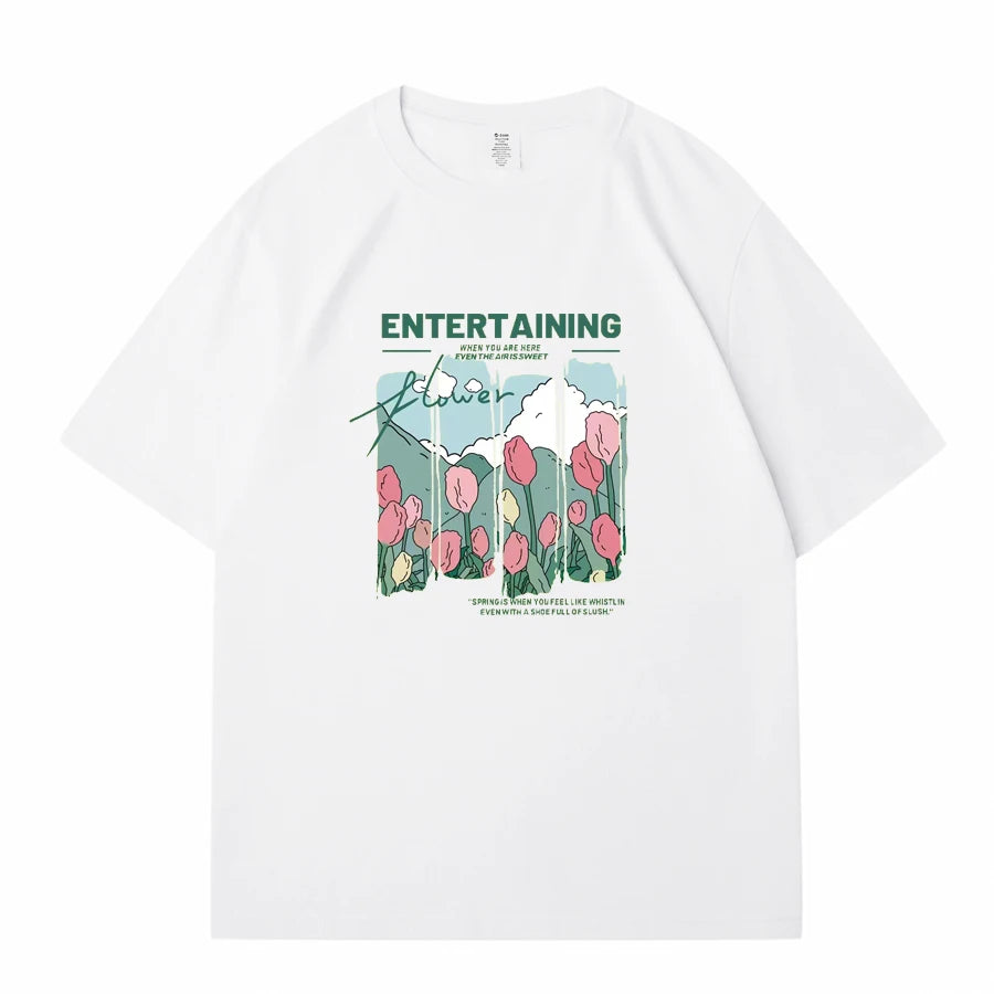 Stylish WAVLATII Women Summer Floral T-Shirts for Casual Wear