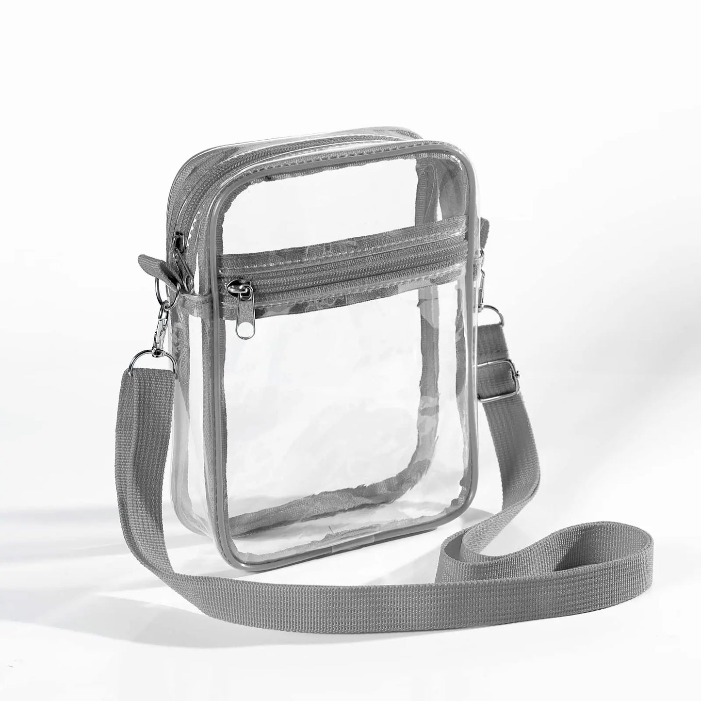Women's Clear PVC Shoulder Bag – Stadium Approved Crossbody Bag with Front Pocket
