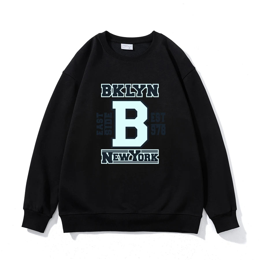 WAVLATII New Women Printed Casual Sporty Sweatshirt
