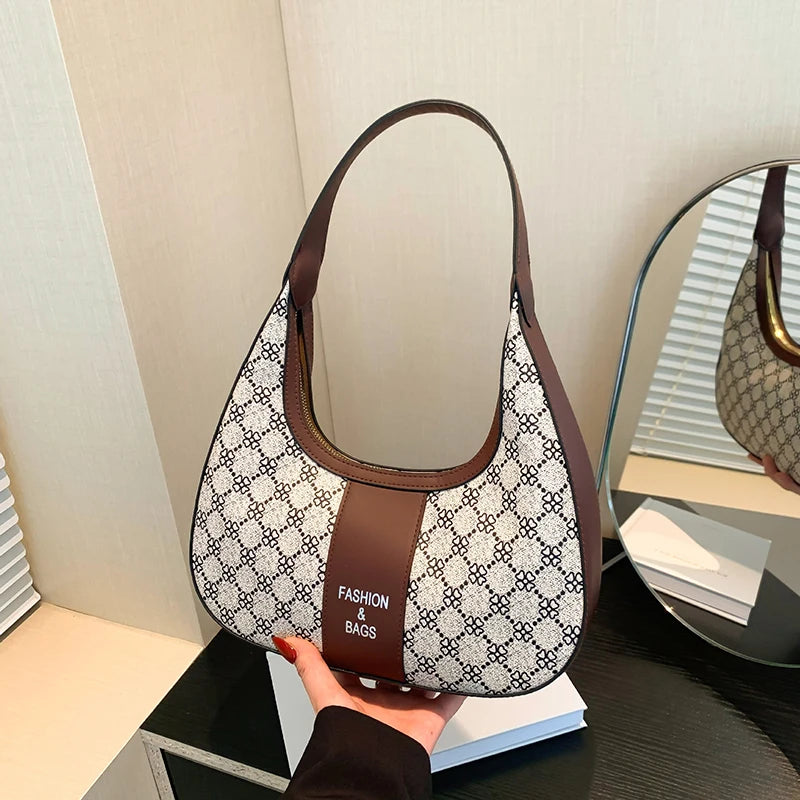 Vintage Letter Design Crossbody Shoulder Bag for Women – Stylish Messenger Handbag, High-Quality Hobo Purse