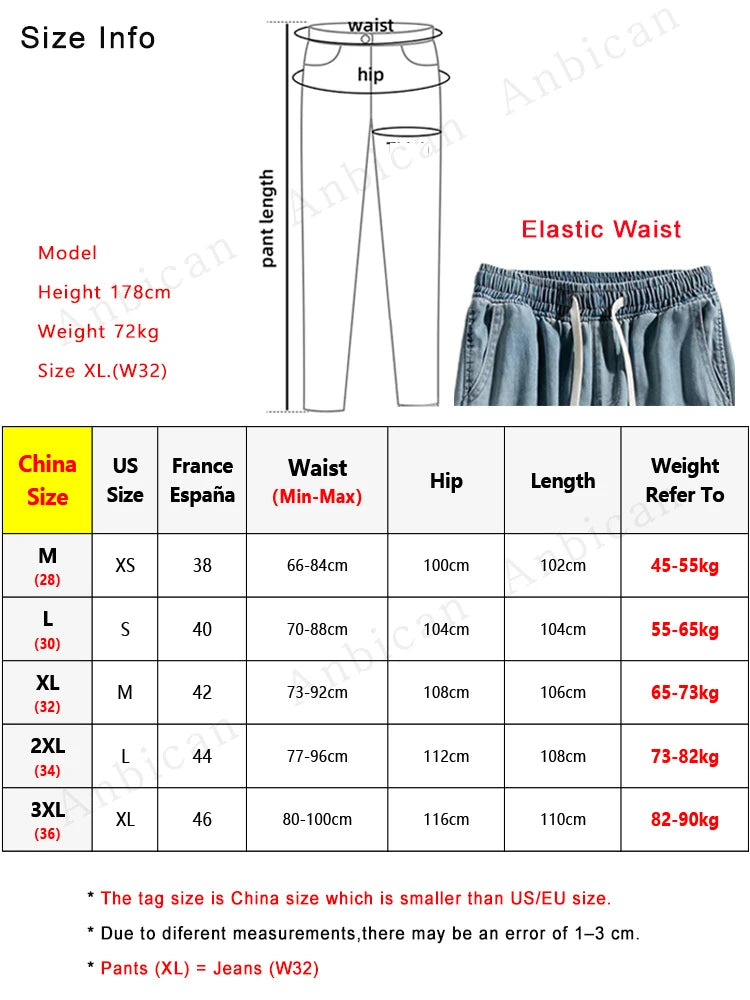 Summer Men's Lightweight Jeans for Breathable Comfort