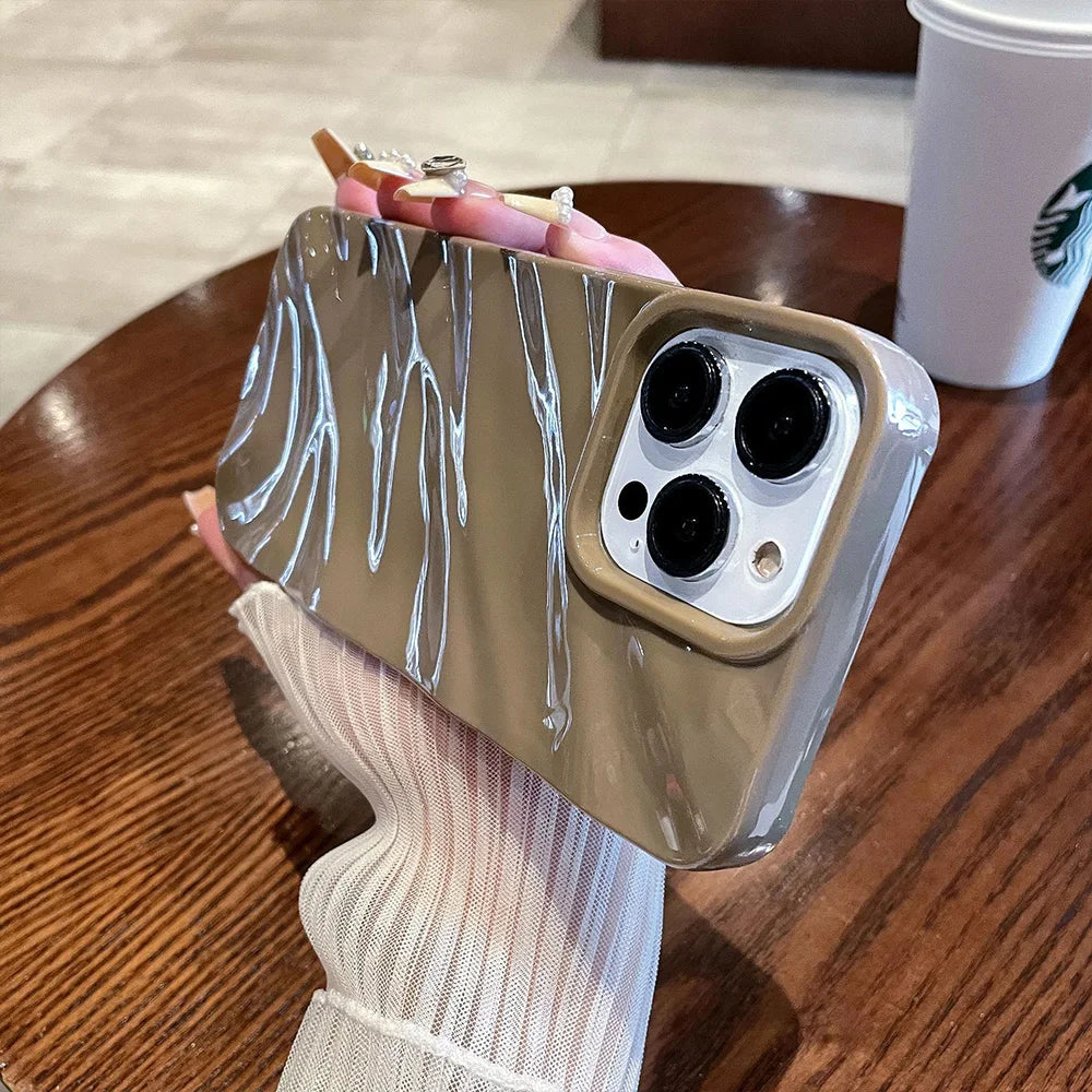 Vibrant Fashion Ripple Phone Case For iPhone 16 Pro Max Shockproof