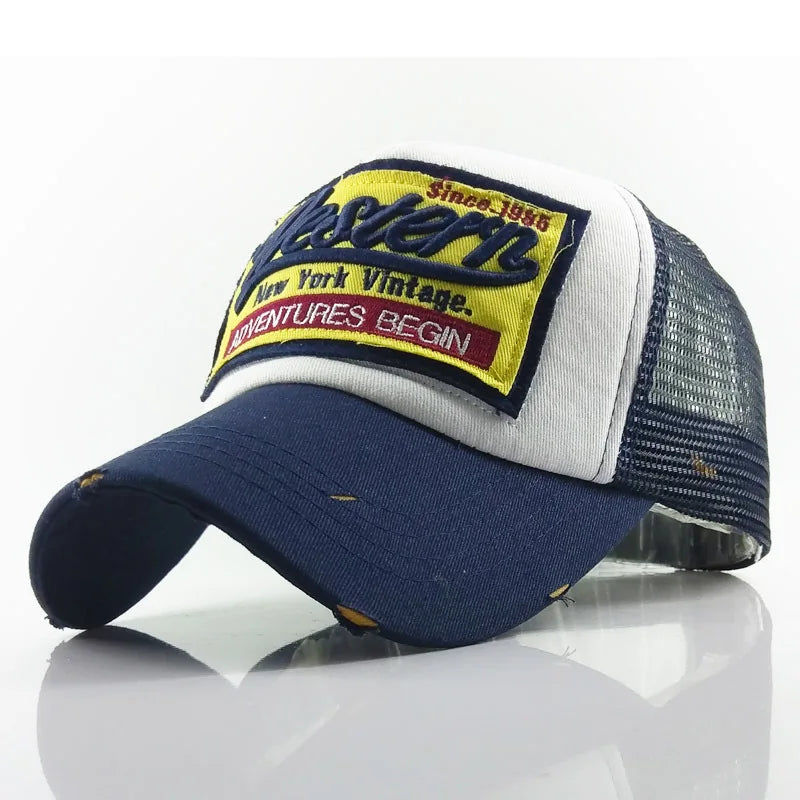 Summer Mesh Trucker Hat For Men Women Adjustable Sun Protection