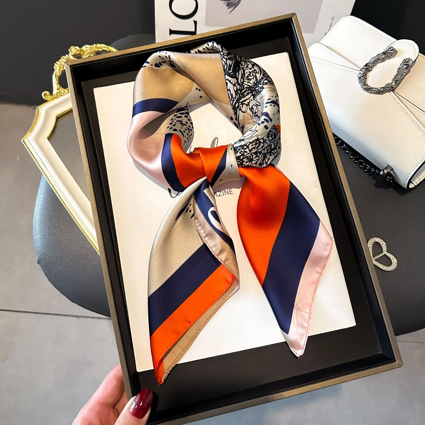 Luxurious Silk Shawl Square Scarf for Women Elegant Wraps