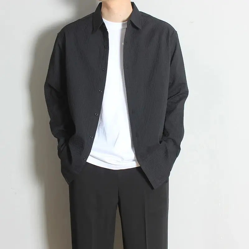 Business Casual Men's Spring and Autumn 2024 Stylish Shirts
