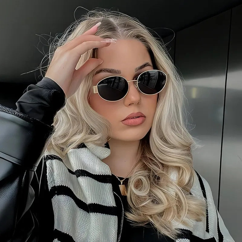 Stylish New Luxury Metal Brand Sunglasses with UV400 Protection