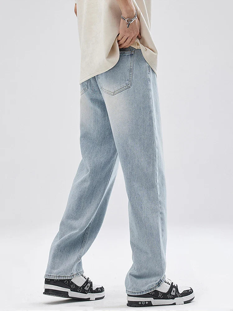 Men's Straight Jeans Korean Fashion for Ultimate Comfort