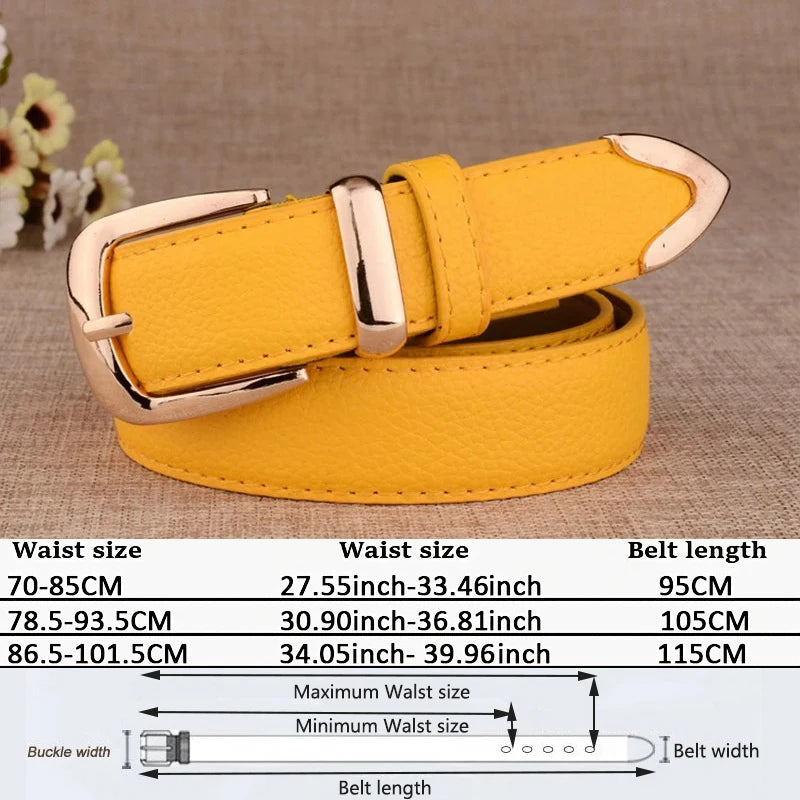 Stylish High Quality Fashion Women Genuine Leather Belts for Style