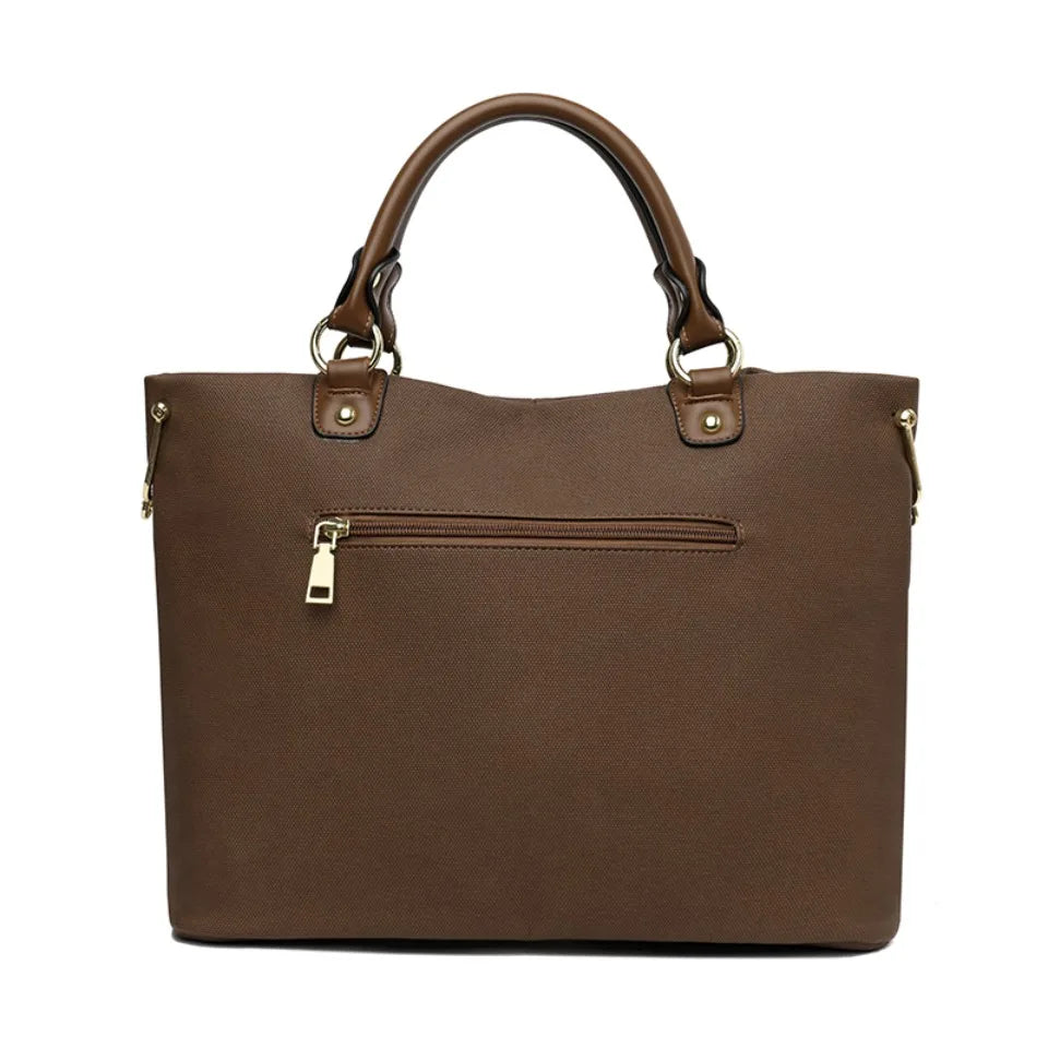 Fashionable Large-Capacity Tote Bag for Women – Stylish Shoulder Crossbody Handbag with Chain Detail