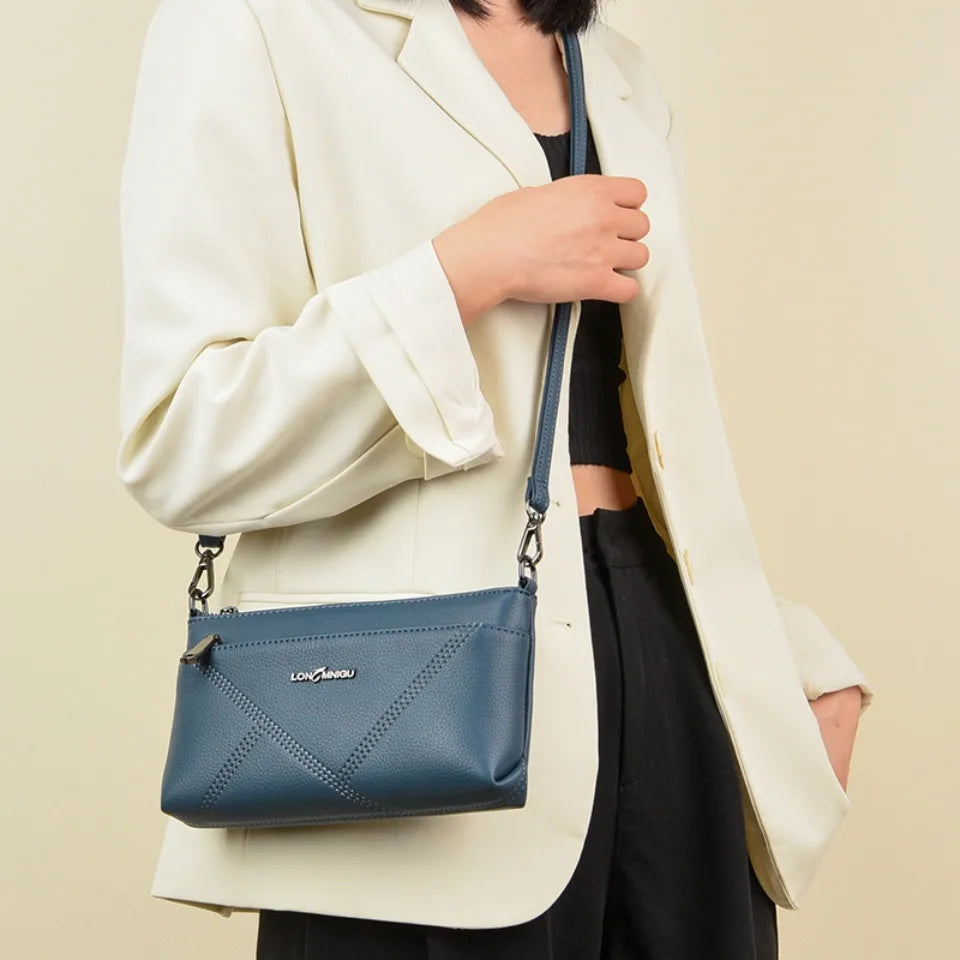 Small Crossbody PU Leather Bag – Solid Color Women’s Tote Shoulder Bag, Clutch Purse Handbag