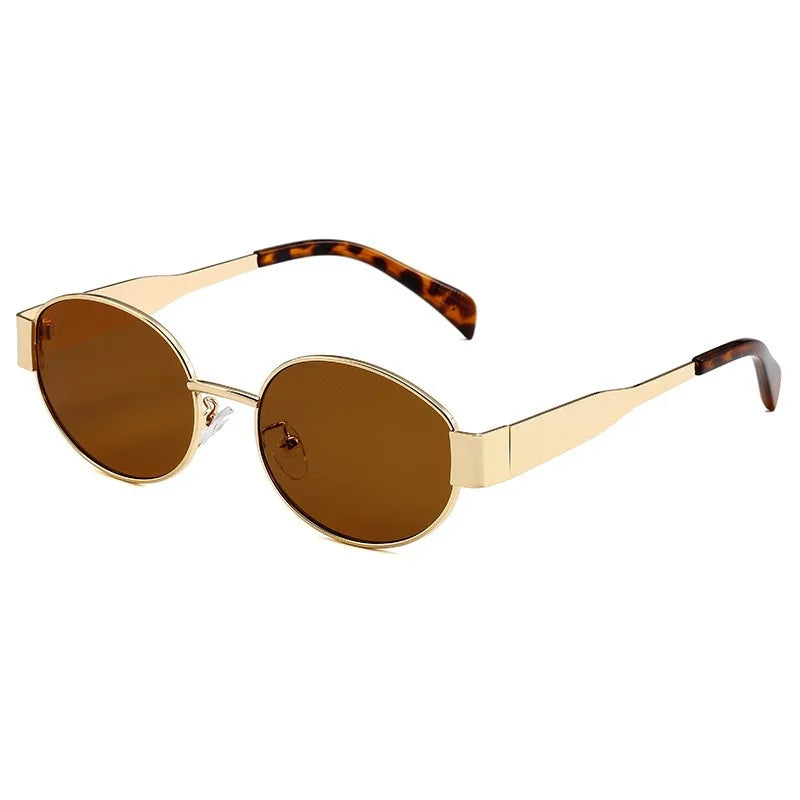 Stylish New Luxury Metal Brand Sunglasses with UV400 Protection