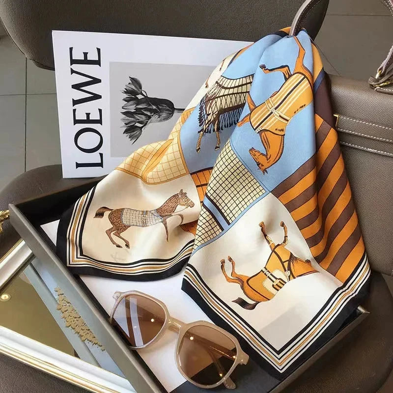 Luxurious Silk Shawl Square Scarf for Women Elegant Wraps