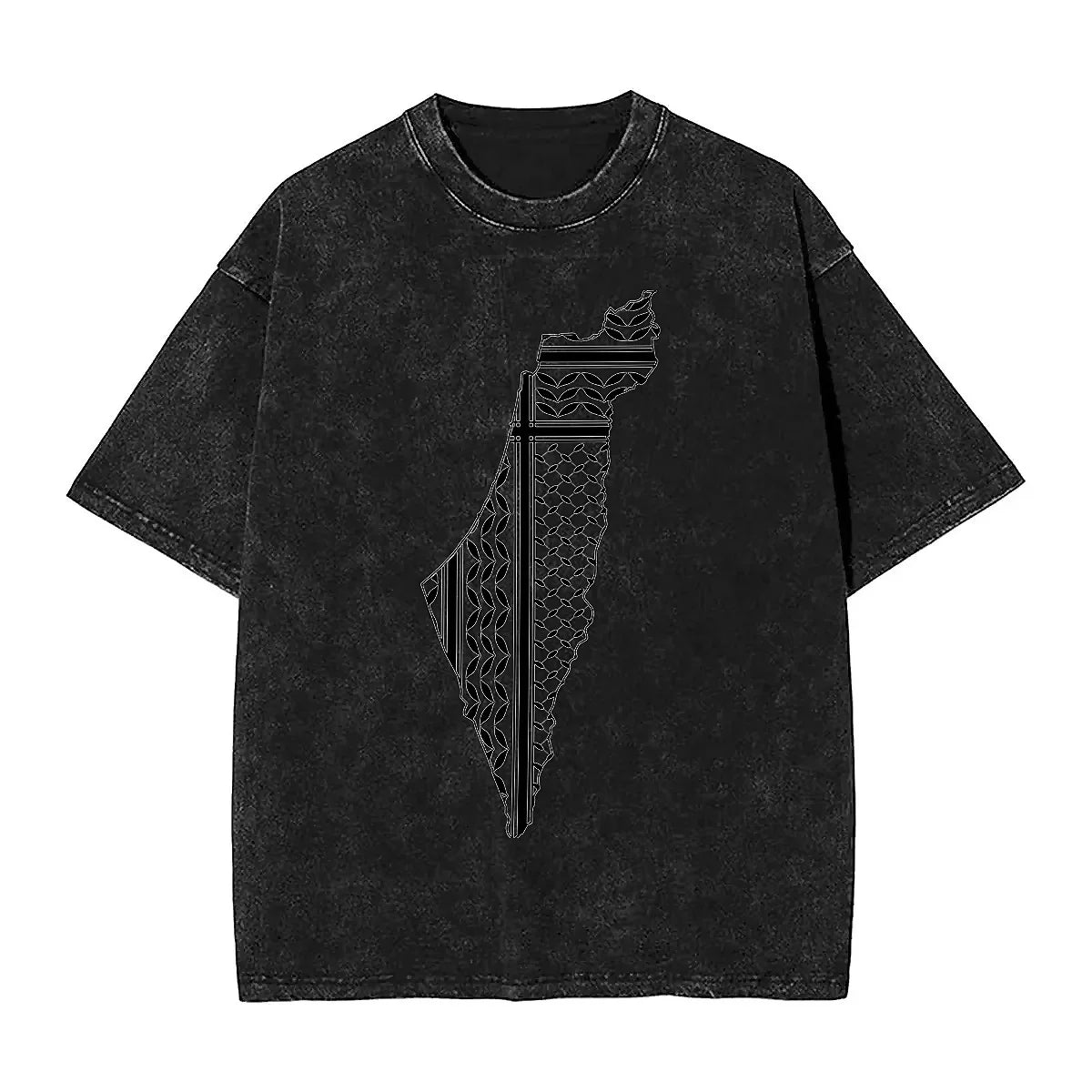 Palestines Symbol of Resistance T-Shirt Beach Palestinians Map T Shirts 2024 Cotton Tee Shirt For Male Short Sleeve Top Tees