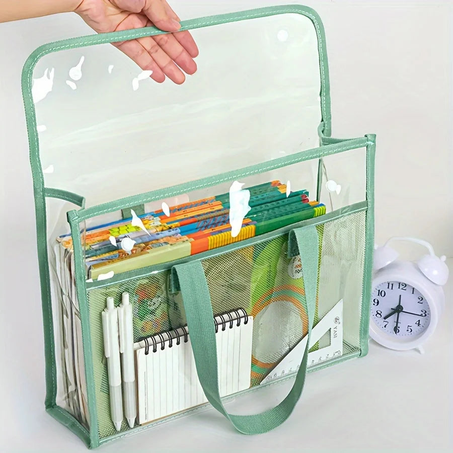 Large Capacity Transparent Waterproof File Folder – Self-Adhesive Office Supplies Folder for Organization