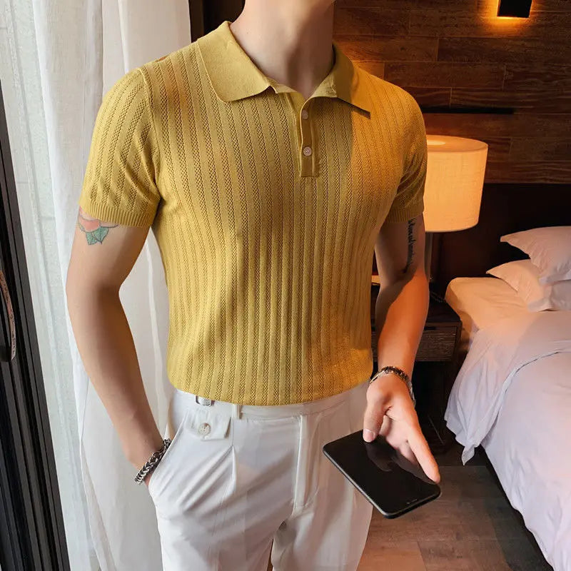 Smart Casual Solid Color Polos for Comfortable Summer Wear