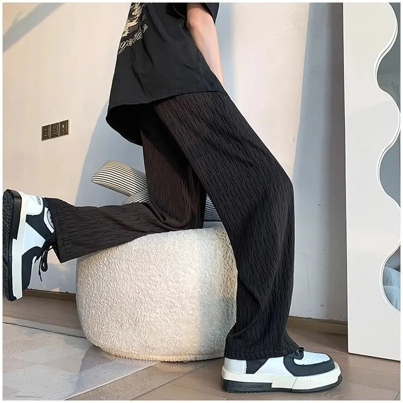 Men's Slim Straight Pants for Casual Office Style