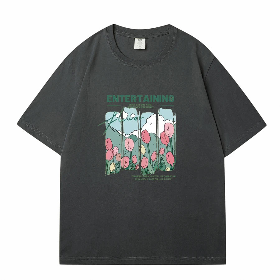 Stylish WAVLATII Women Summer Floral T-Shirts for Casual Wear