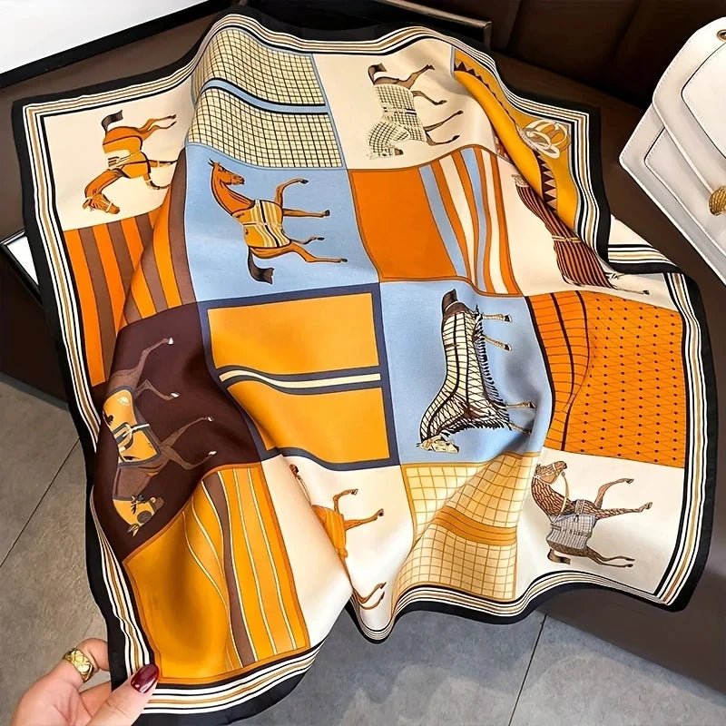 Luxurious Silk Shawl Square Scarf for Women Elegant Wraps