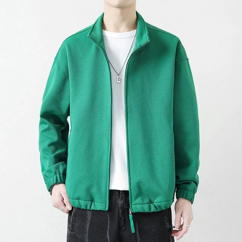 Japanese Men's Casual Long Sleeved Zipper Jacket 2024