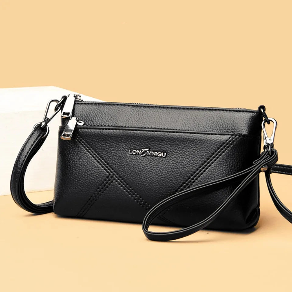 Small Crossbody PU Leather Bag – Solid Color Women’s Tote Shoulder Bag, Clutch Purse Handbag